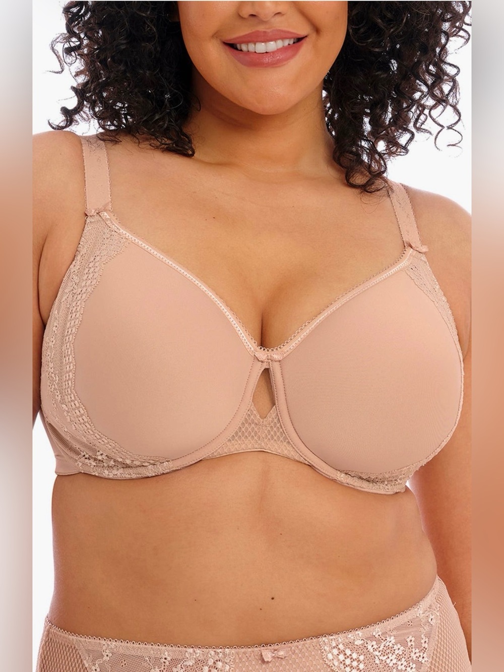 Elomi NEW Size 34J Charley Full Figure Spacer
Underwire Bra Color Fawn MSRP $80